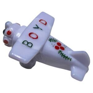 Boyds Glass Special Airplane 1994 Pale Orchid Hand Painted for Christmas '98